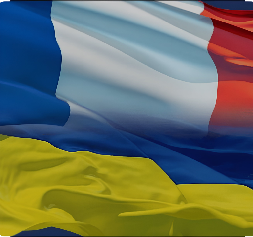 Прапори Франції та України